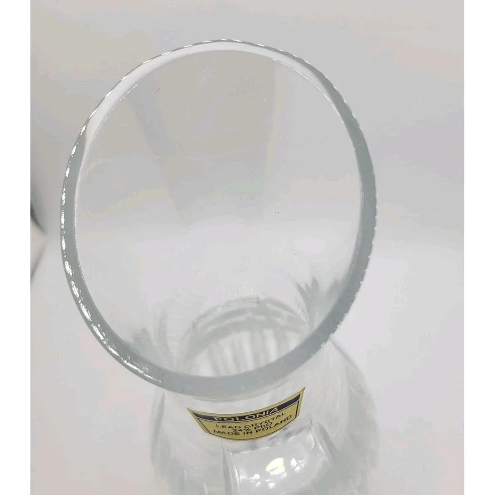 Polonia Lead Crystal Cut Glass‎ Vase 8